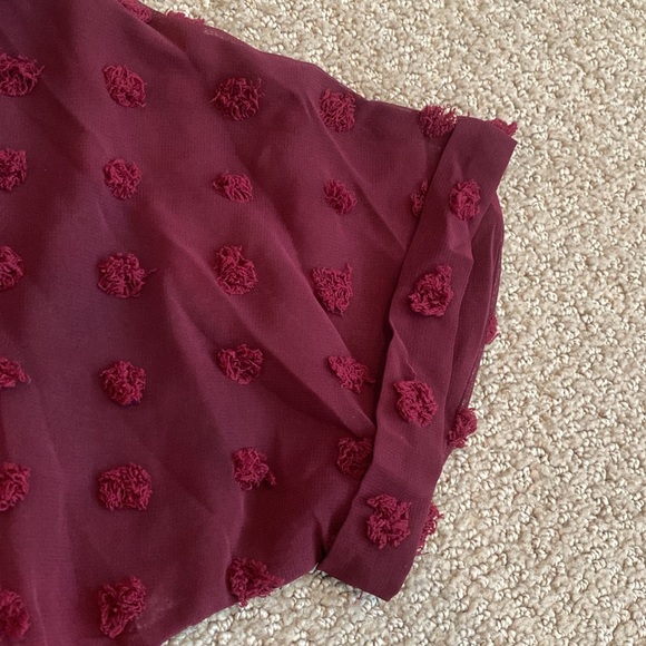 Elegant Burgundy Mini Dress - Picture 4 of 6